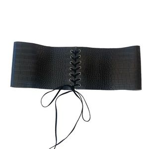 Women Fashion Extra Wide Lace Up Corset Belt